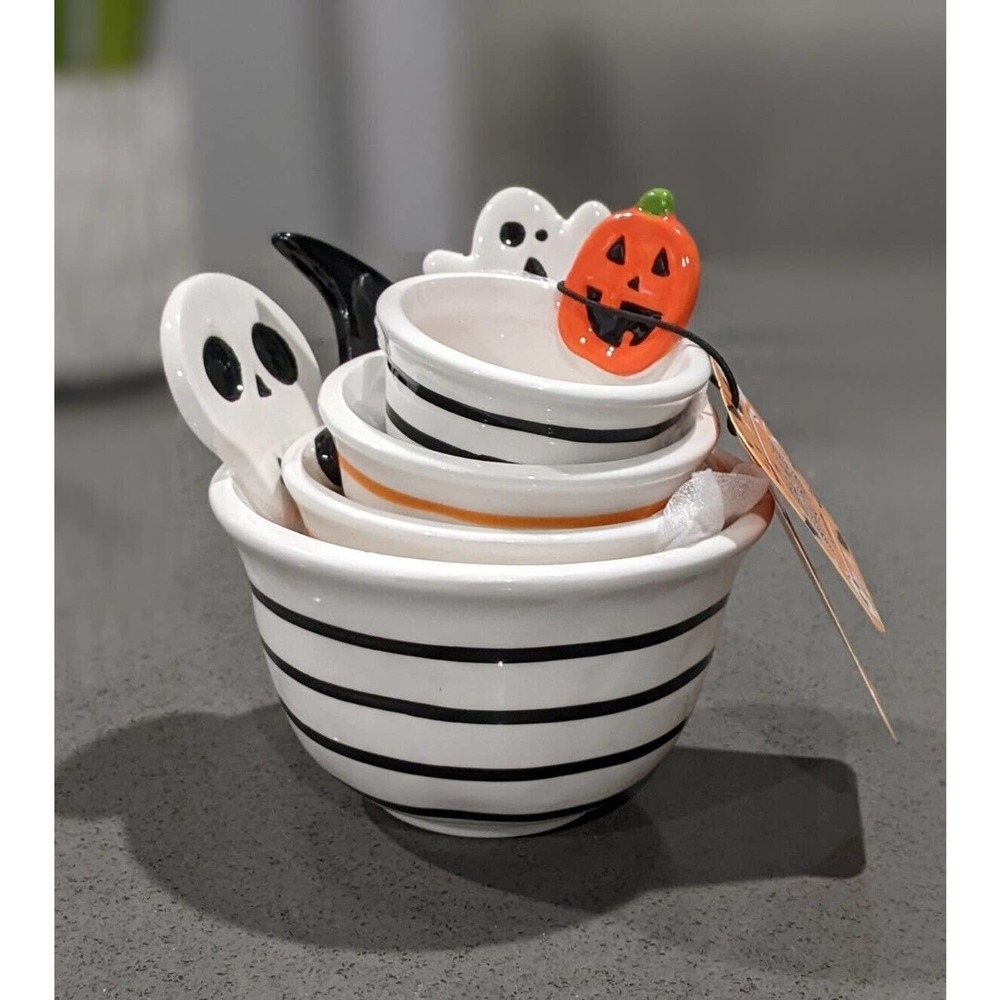 THE BAKESHOP Masterclass HALLOWEEN Ghost Witch Skull 4 Nesting Measuring Cups!